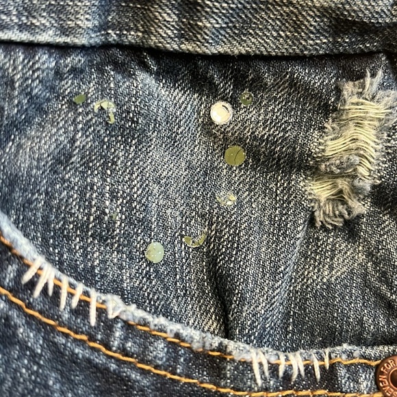 7 For All Mankind/The Great China Wall Vintage embellished embroidered jeans 30 - Picture 14 of 15